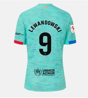 Lacne Muži Futbalové dres Barcelona Robert Lewandowski #9 2023-24 Krátky Rukáv - Tretina